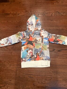 Jordan Kids Multicolor Basketball Collage Hoodie